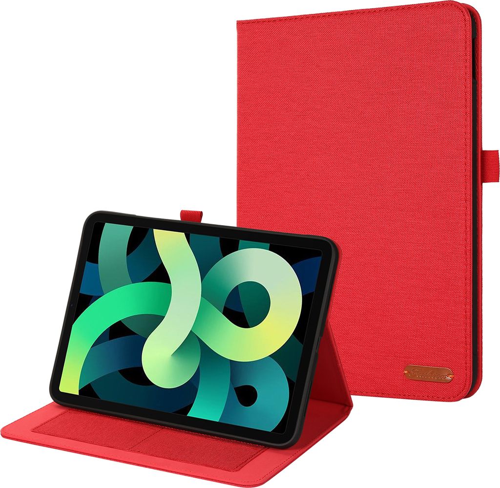 Schutzhülle für Apple Ipad 2022 10.9 Slim Case Etui mit Standfunktion und Auto Sleep/Wake Funktion Rot
