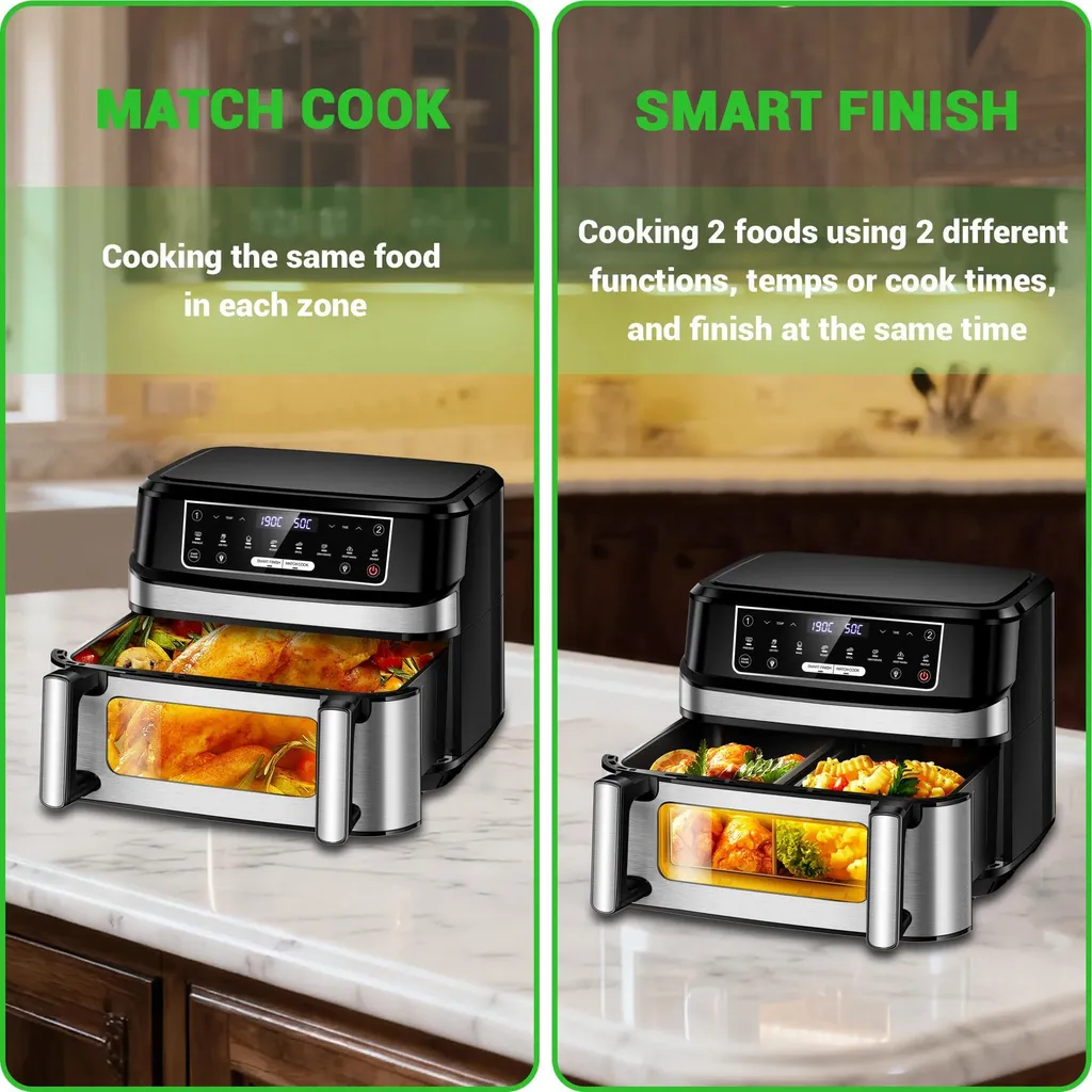 Airfryer 2000W avec Fenêtre de Visualisation et 8 Modes de Cuisson Rapide - 7