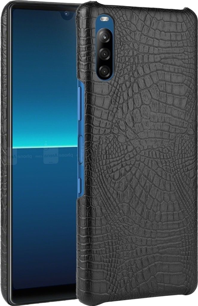 Mobigear Croco Sony Xperia L4 Hülle Hardcase Backcover - Schwarz