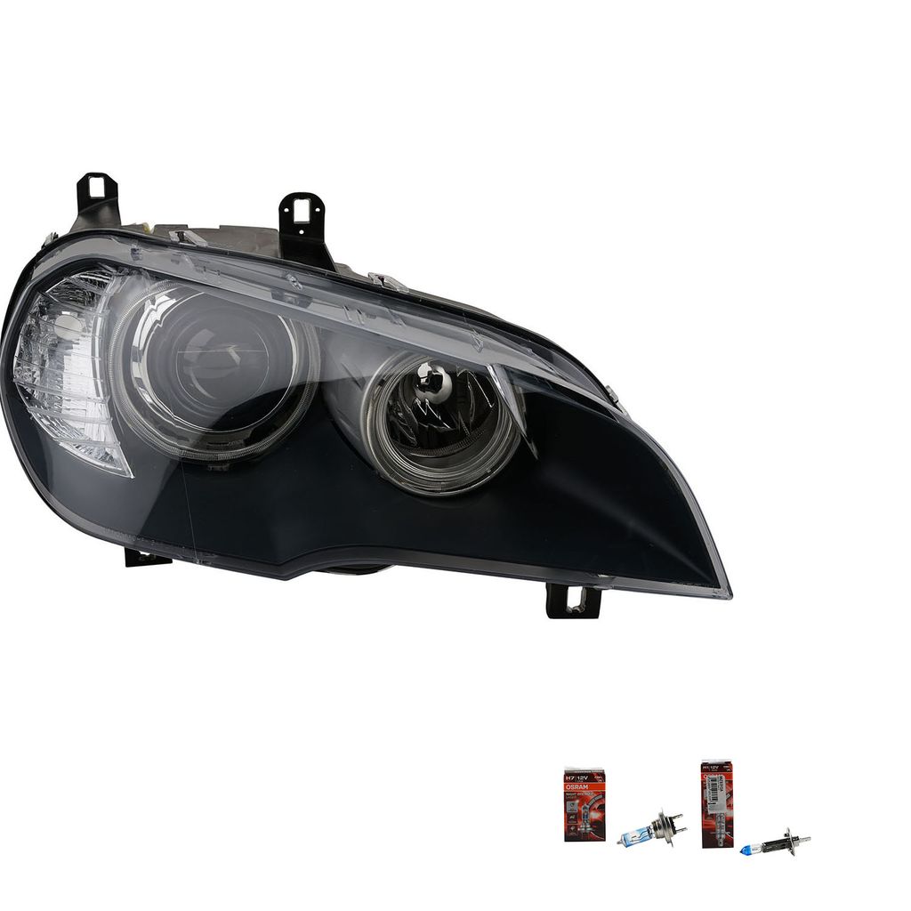 Johns, Scheinwerfer Rechts + Osram Night Breaker Laser passend für BMW X5 E70 mit LWR 63127278046 63127158928