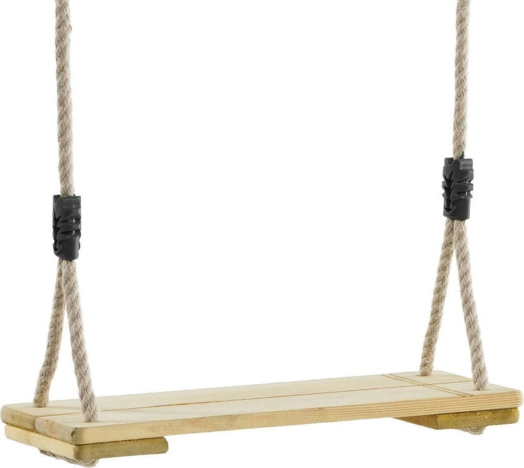Sedile per altalena in legno di pino impregnato con corde Immagine del prodotto 