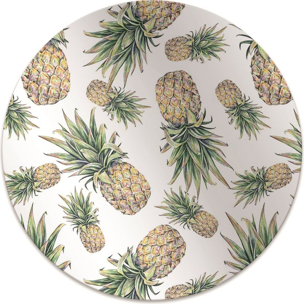 Rundmatte - Stuhlunterlage Bürostuhlunterlage - Rund Ø 100 cm - Bodenmatte - Fußmatte - Ananas
