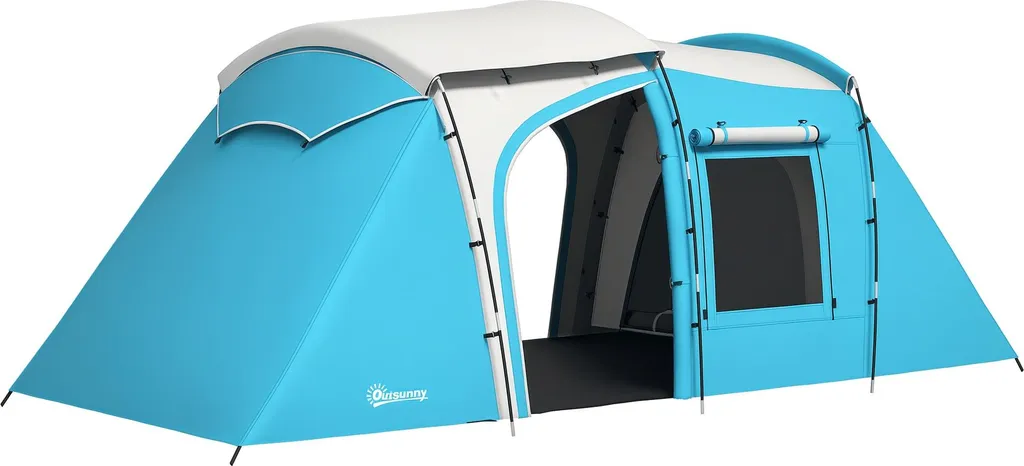 Tente familiale de randonnée 4 places 2 chambres spacieuse et transportable