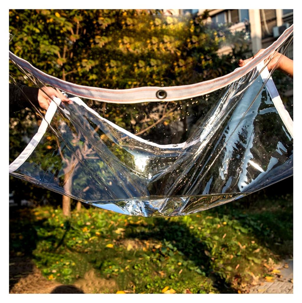 Wasserdichte Abdeckplane, Verdickte transparente Plane, Regenfeste Gartenplane aus klarem Poly, 1x1.5m