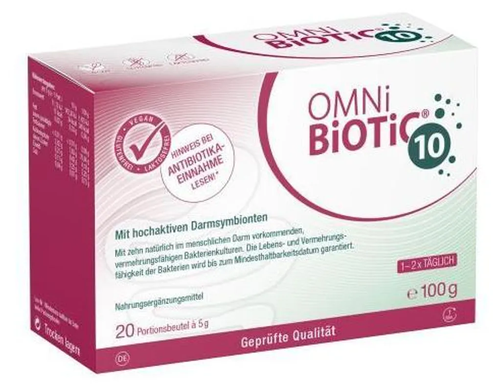OMNi-BiOTiC 10 Complément Alimentaire Microbiote, 20 Sachets de 5g