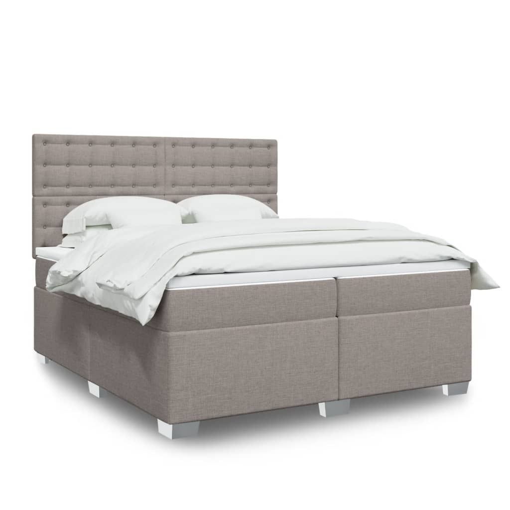 Maison Exclusive - Boxspringbett mit Matratze Taupe 200x200 cm Stoff
