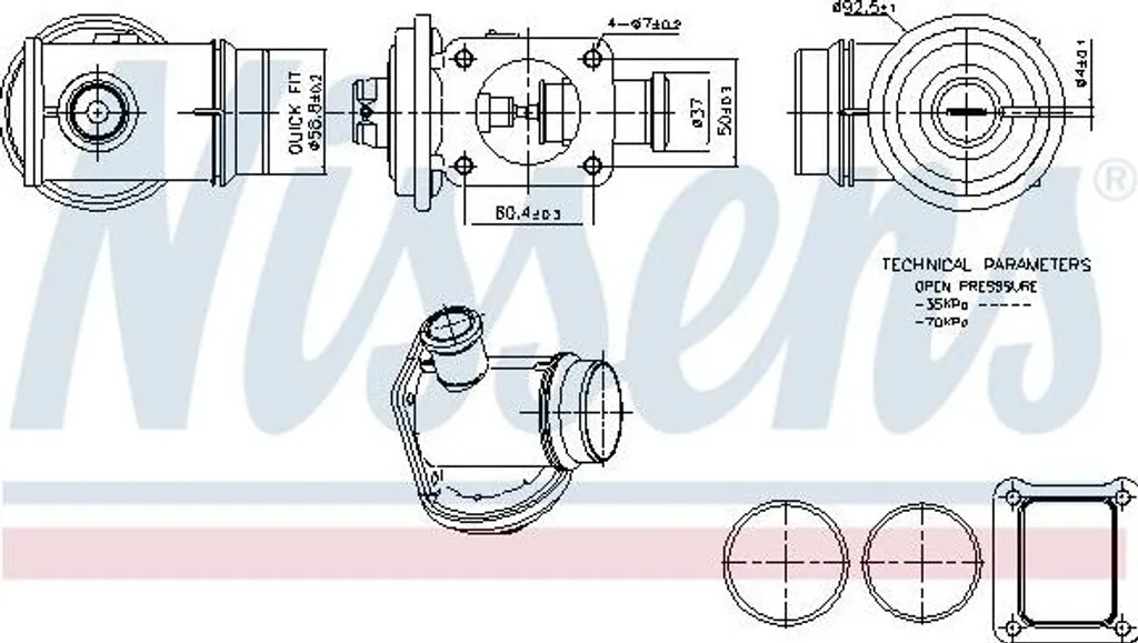 Vanne EGR pour BMW E46 E60 X5 : Pièce de Rechange 11717789999 Nissens
