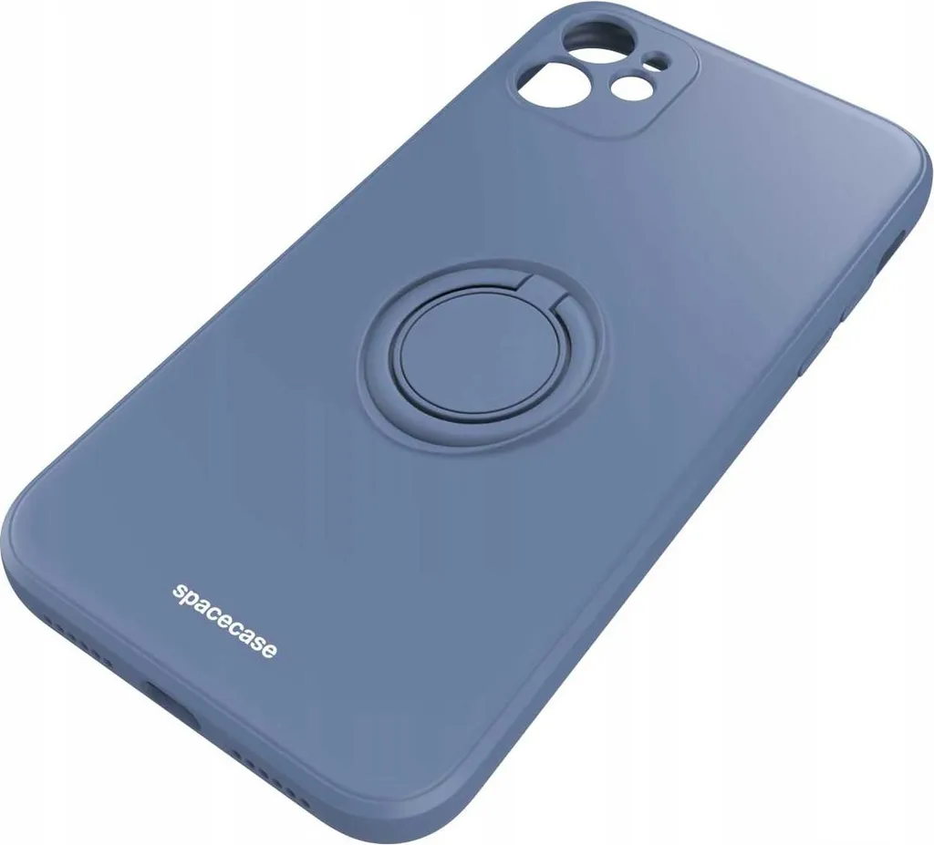 Custodia SPACECASE Blu iPhone 11: Stile Silicone e Ring Stand Chic - 4