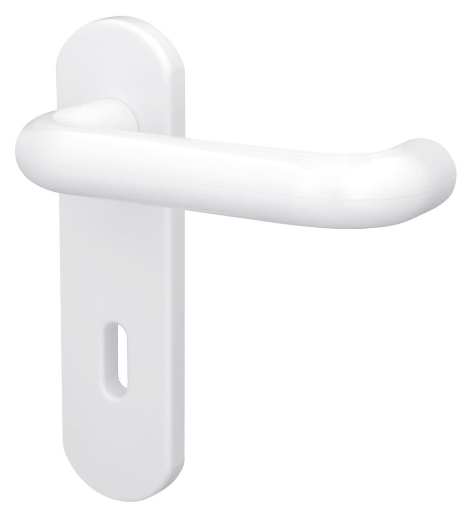 Alpertec  BB-Kurzschildgarnitur Nylon weiß abgerundet Produktbild 