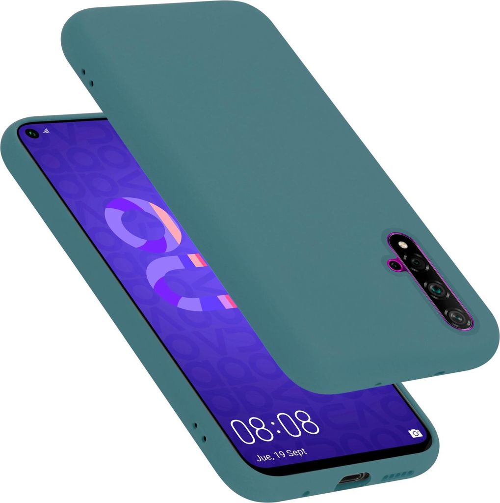 Cadorabo Schutzhülle für Honor 20 / 20S / Huawei NOVA 5T Hülle in Grün Handyhülle Case Cover TPU Etui