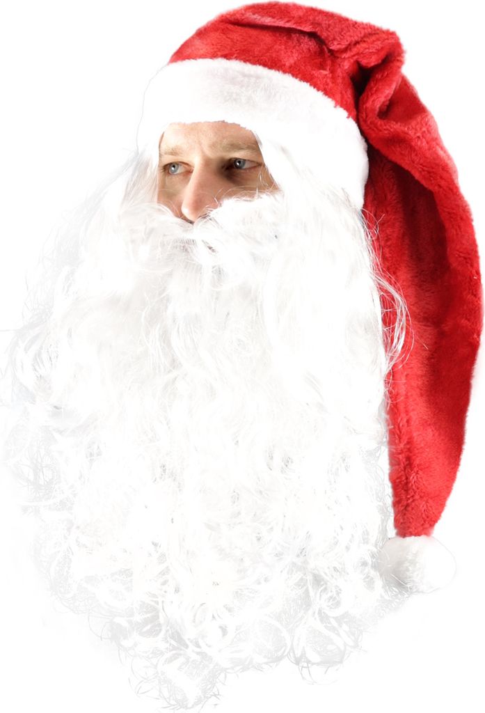 Weihnachtsmann-Perücke mit Bart für Erwachsene Produktbild 