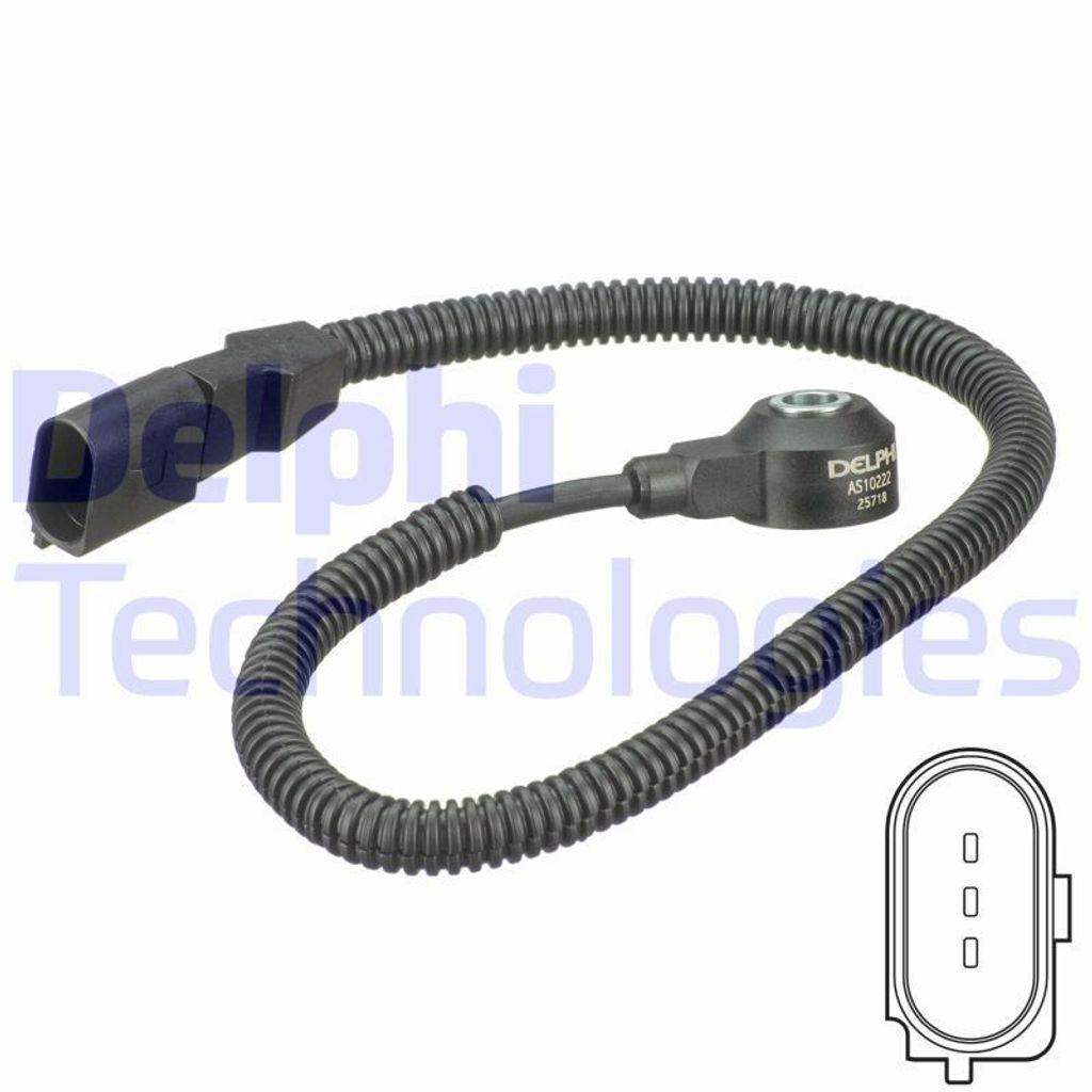 DELPHI Klopfsensor AS10222 für VW Touareg (7LA, 7L6, 7L7)
