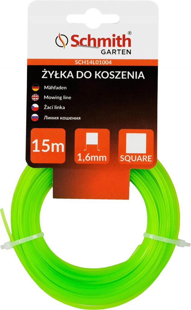 Schmith Premium Trimmerfaden 1,6 mm x 15m Vierkant | Produktbild 