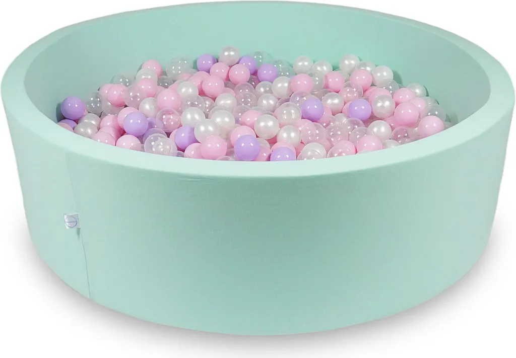 Grande piscine sèche Mint 130cm avec 700 balles Rose Nacre et Bruyère