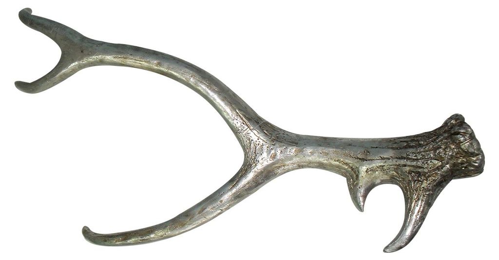 Geweih Tischdeko Hirschgeweih silber 63x27x9cm aus Polyresin Hirsch