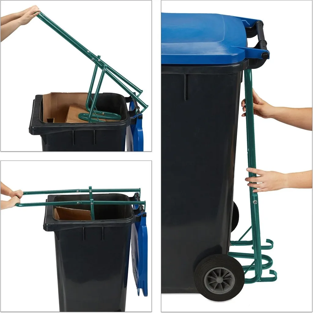 Compacteur de déchets en acier avec manche télescopique réglable