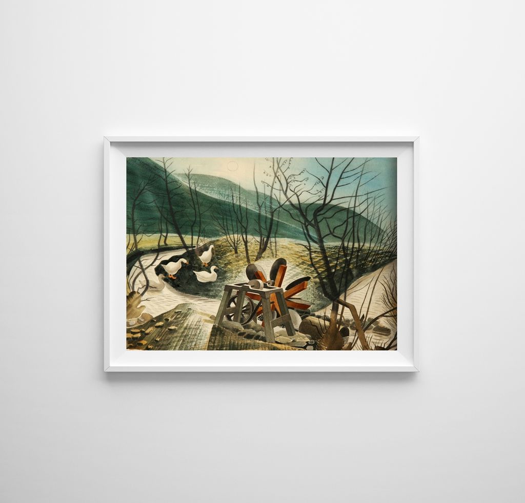 Poster - Leinwand - 29,7 cm x 21 cm - Leinwandposter - Watermill