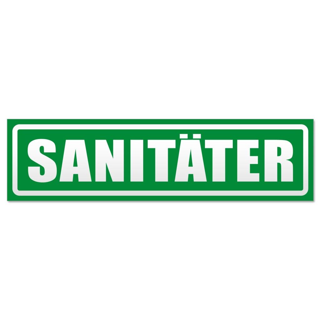 Sanitäter invertiert Magnetschild Schild magnetisch
