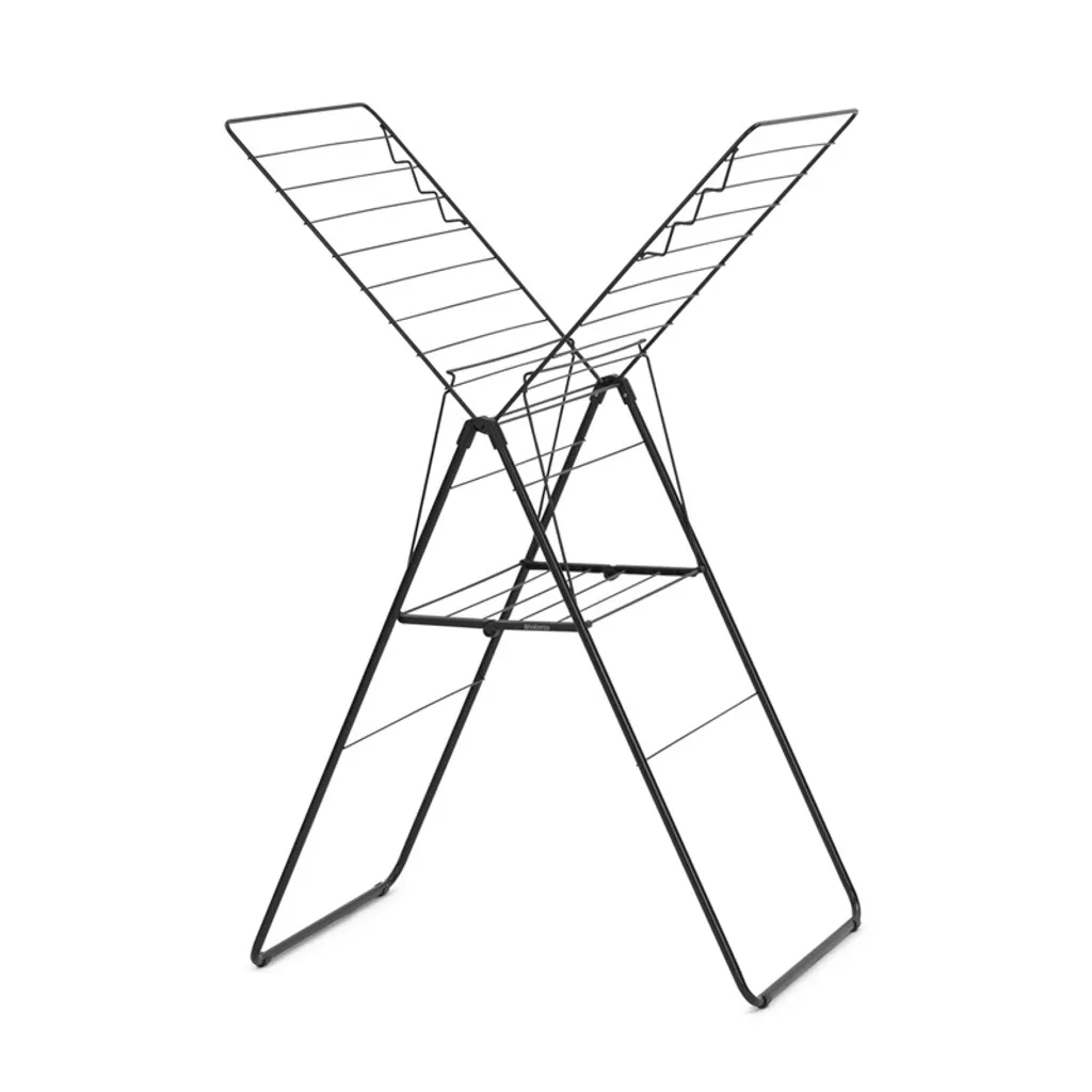Étendoir HangOn Brabantia 20m Noir Mat - Système de Crochet pour Cintres