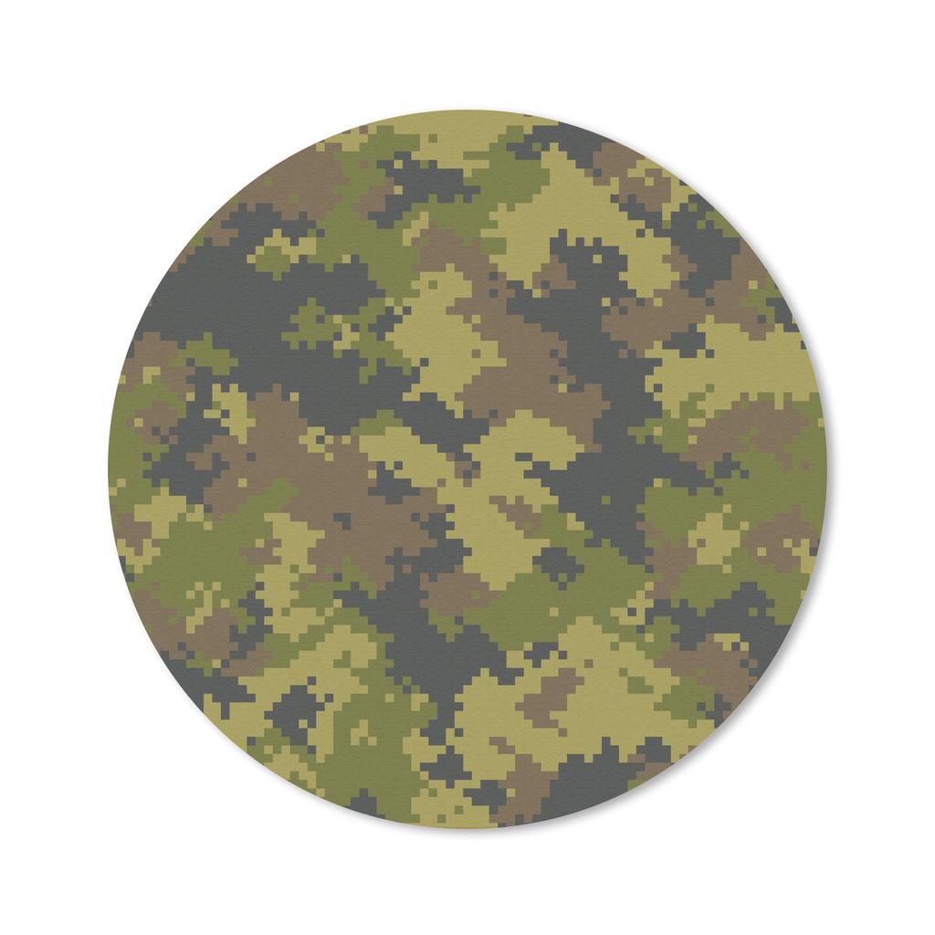 MuchoWow Mauspad Mousepad Illustriertes Tarnmuster von Pixeln 30x30 cm - Mousepads - Maus Mat - Pad - Mausunterlage - Tischunterlage - Schreibtis...