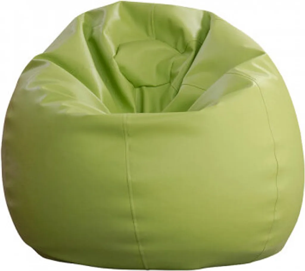 Fauteuil de détente Sac PLUS vert simili-cuir pour coin lecture Ø90cm