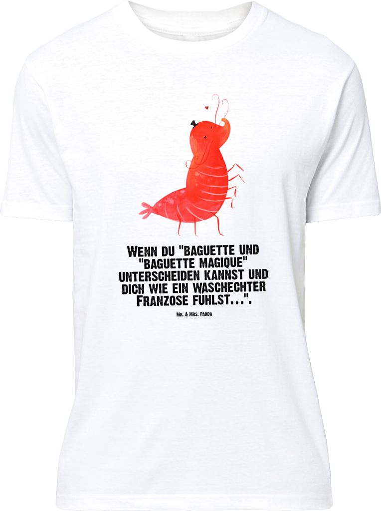 Mr. & Mrs. Panda Größe XL T-Shirt Garnele Franzose - Weiß - Produktbild 