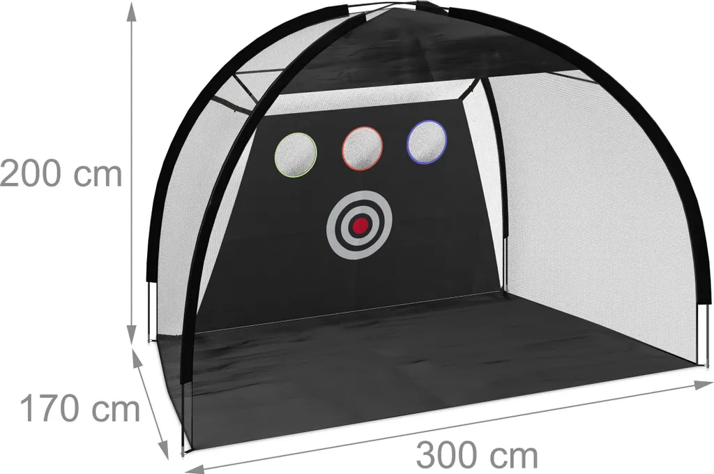Filet de practice de golf noir Relaxdays résistant et grand format - 4