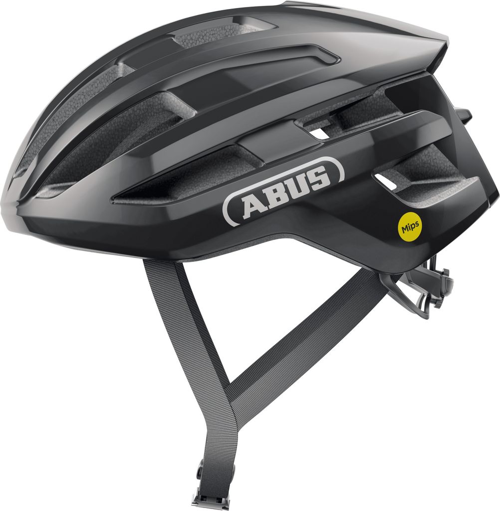 ABUS Rennradhelm PowerDome MIPS - leichter Fahrradhelm mit cleverem Belüftungssystem und Aufprallschutz - Italy - für Damen und Herren - Schwarz...