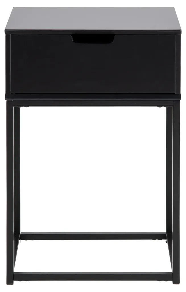 Table de chevet noire Mike compacte pour optimiser les petits espaces