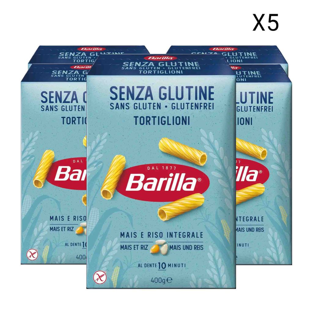 5x Barilla Tortiglioni Glutenfrei Pasta 400g | Barilla