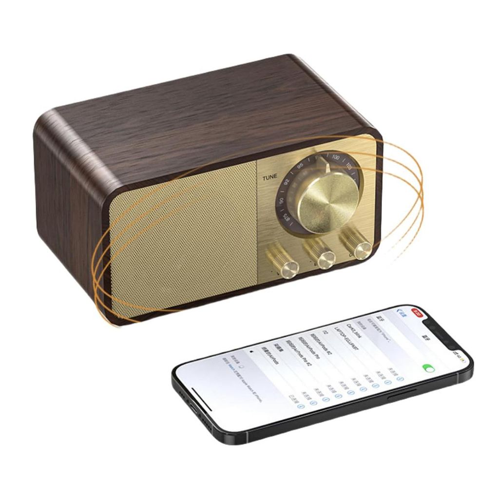 Bluetooth-Lautsprecher mit mehreren Quellen (AUX/TF/USB), FM-Radio für zu Hause, 5-W-Lautsprecher, 1800-mAh-Akku