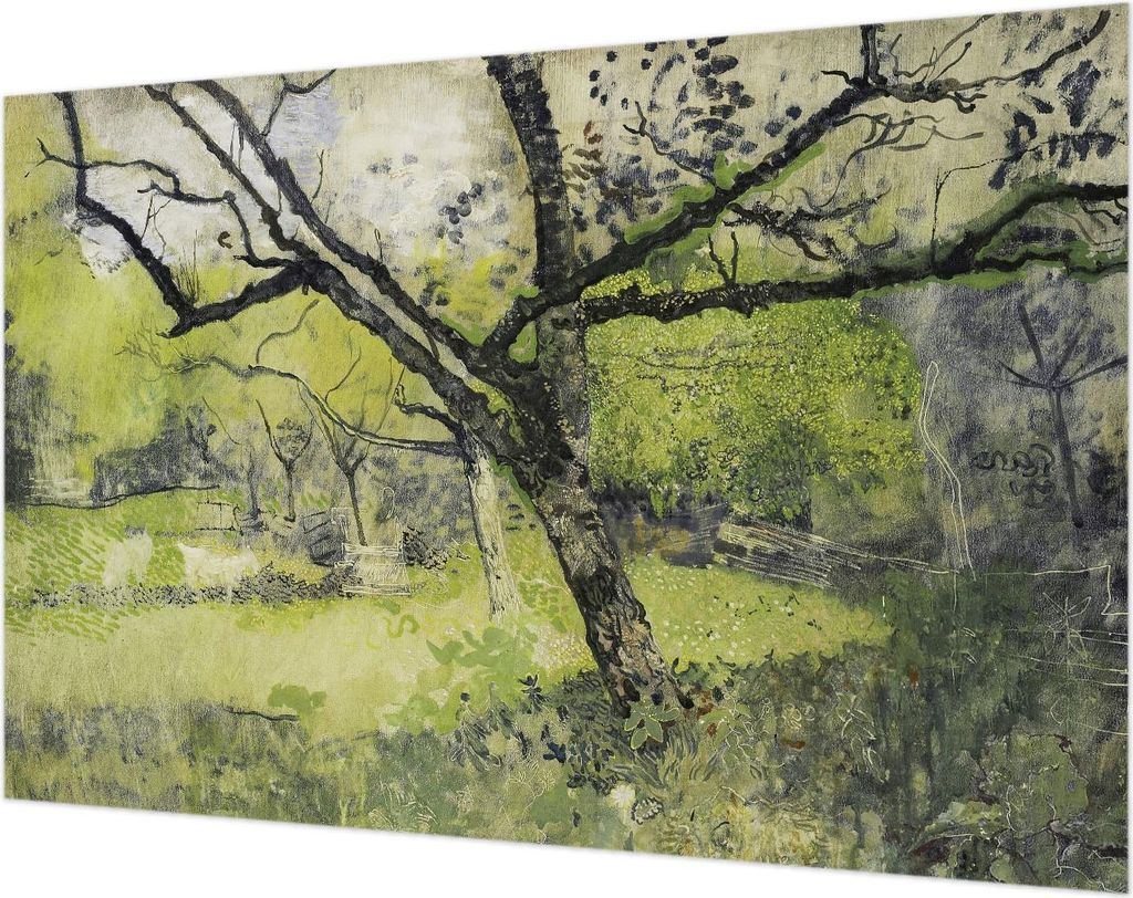Wandtapete - Dekorative Tapete für Wohnzimmer- Tapetenfolie für Wanddekoration - 104x70 cm - Spring Park