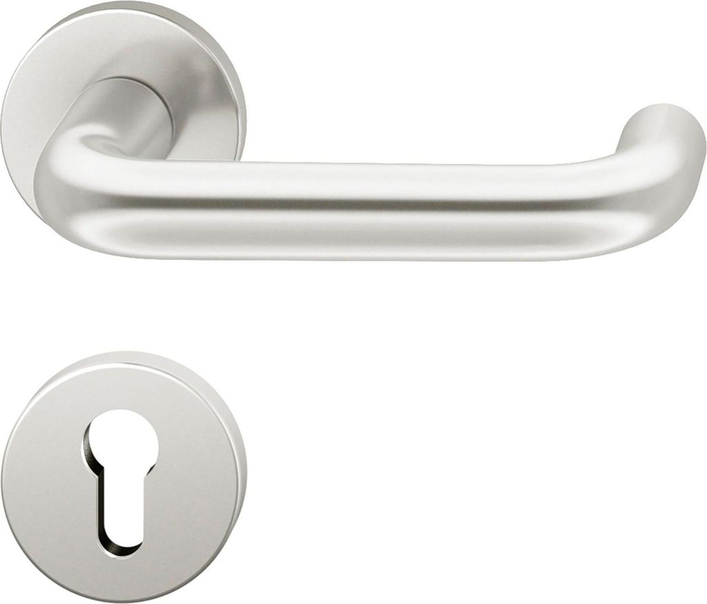 FSB Objekt Drückergarnitur 72 1070 AGL auf Rosette PZ, silber eloxiert