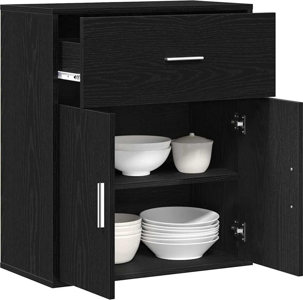vidaXL Příborník vzhled černého dubu 60 x 31 x 70 cm Obrázek produktu 