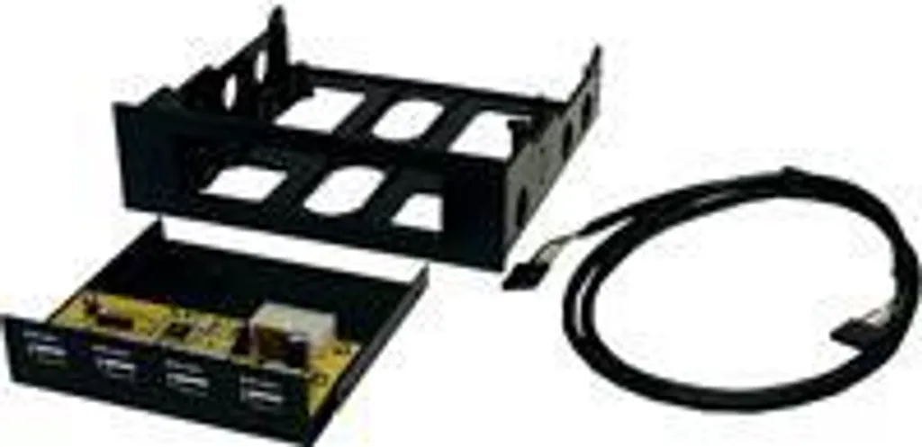 Exsys EX-1174 Hub USB 2.0 Industriel 4 Ports avec Boîtier Métal Robuste