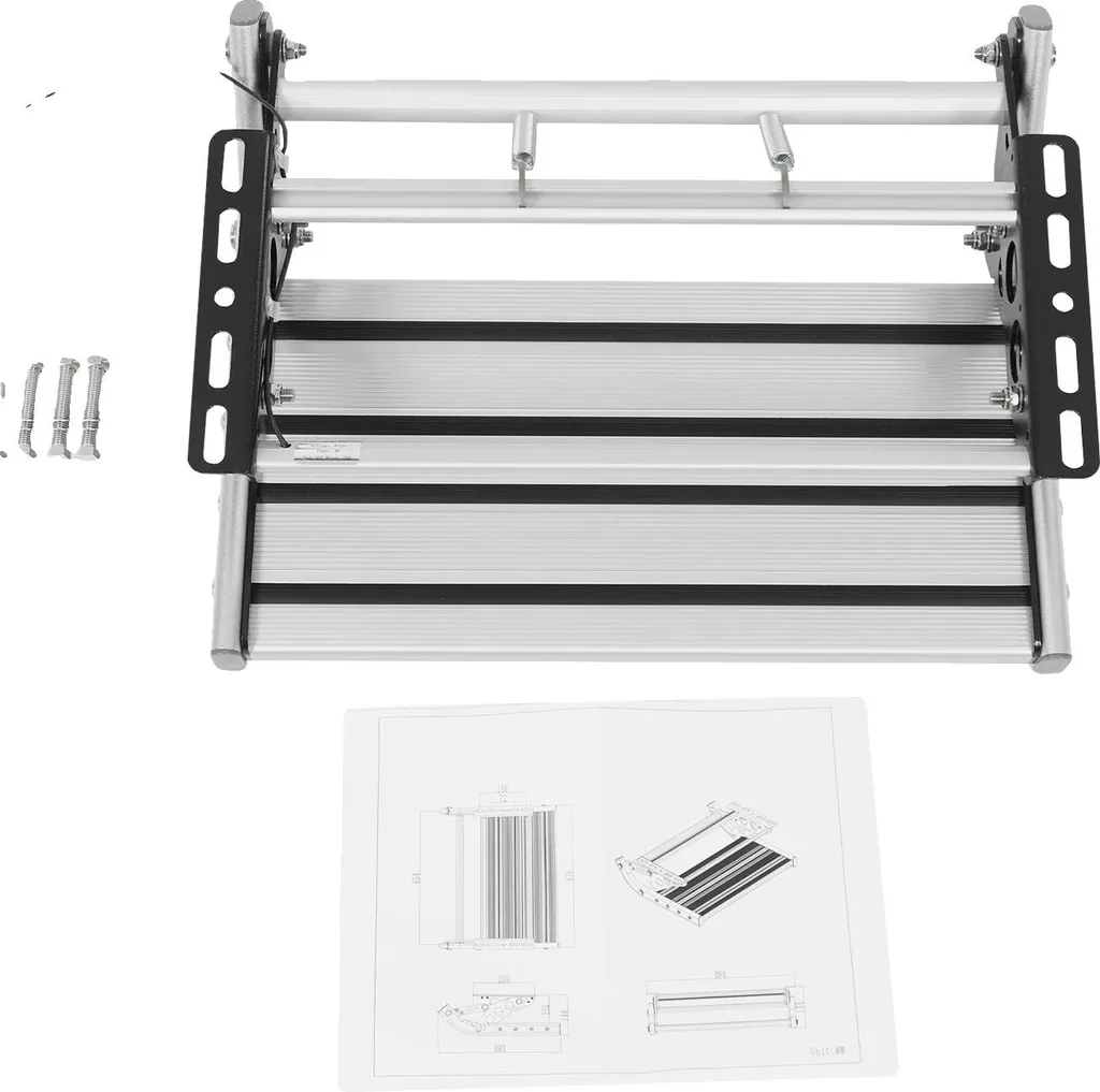 Marchepied LED Aluminium Argent : Structure Pliable Ultra Résistante 150kg