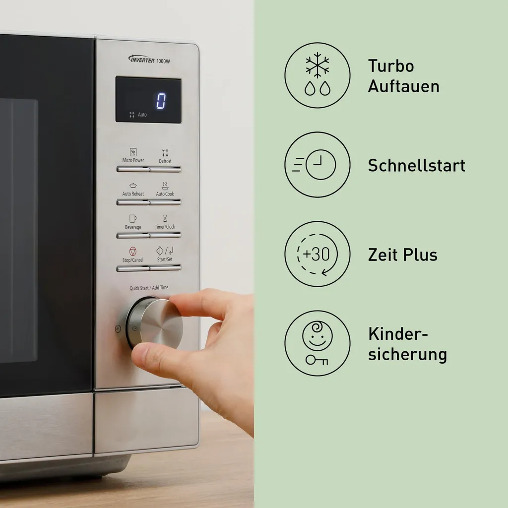 Micro-ondes compact Panasonic pour réchauffer et cuisiner vite - 7