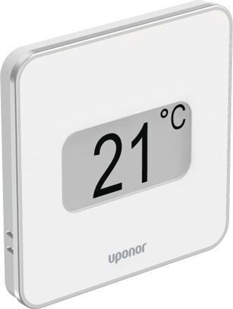 Uponor Smatrix Wave T-169 Raumthermostat mit Feuchtigkeitsfühler, funkgesteuert, weiß, 1087816