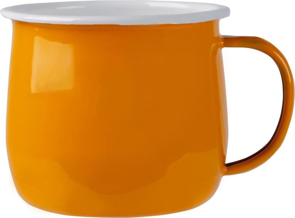 Argon Ta Farbiger Emaille-Bauchbecher – 375 ml – Gelb