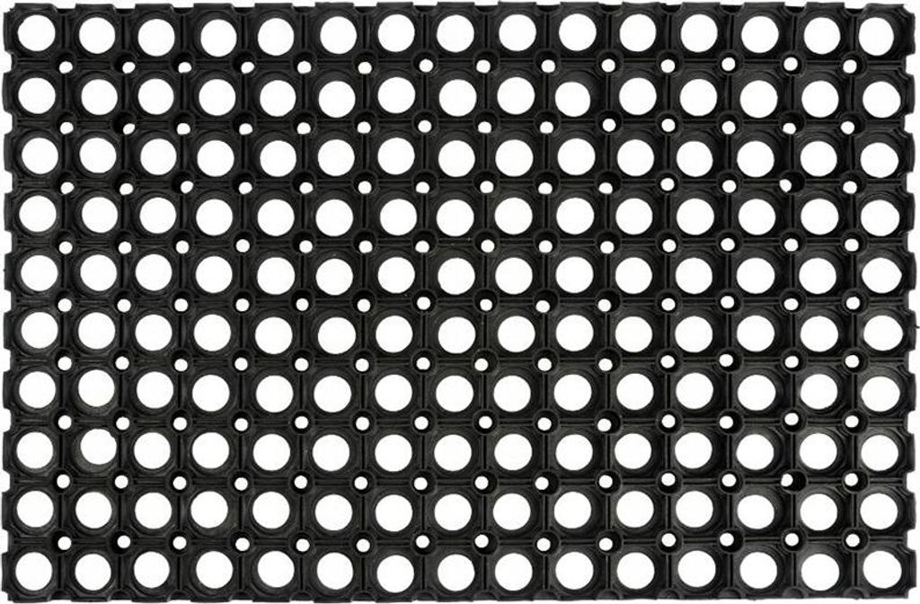 Schwarze Gummi-Fußmatte für den Außenbereich Bruno 40x60cm