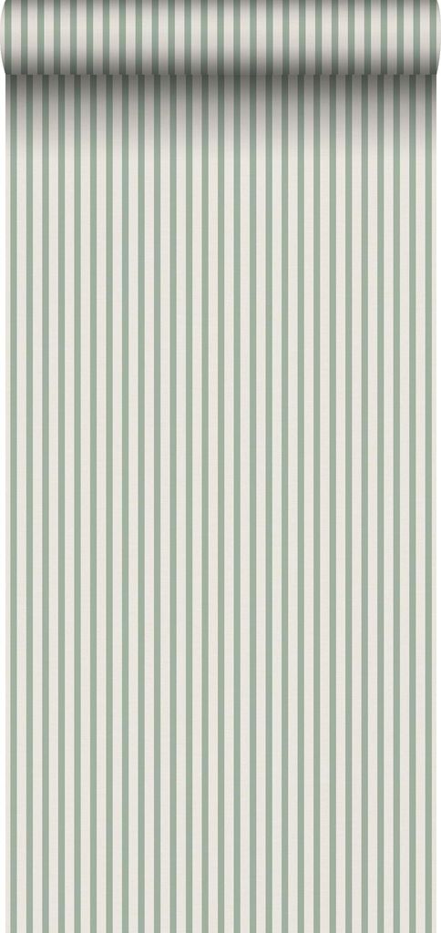 Sanders & Sanders Tapete Streifen Graugrün 53 cm x 10.05 m