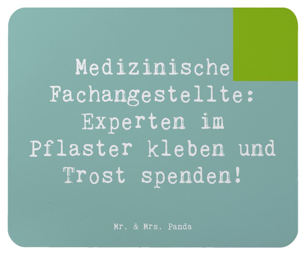 Mr. & Mrs. Panda Mauspad Spruch Medizinische Fachangestellte Experten - Meeresbrise - Geschenk, Anerkennung, Pflaster kleben, mousematte, Mouse Pad...
