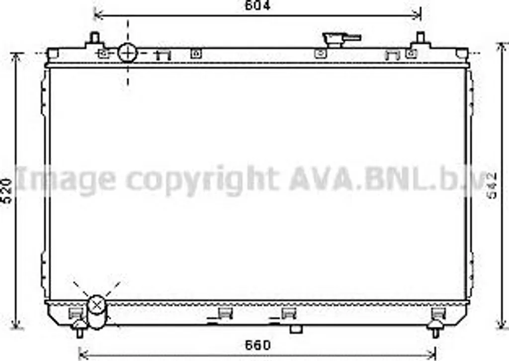 Radiateur Moteur AVA KA2183 pour Carnival - Remplacement OE 253104D600