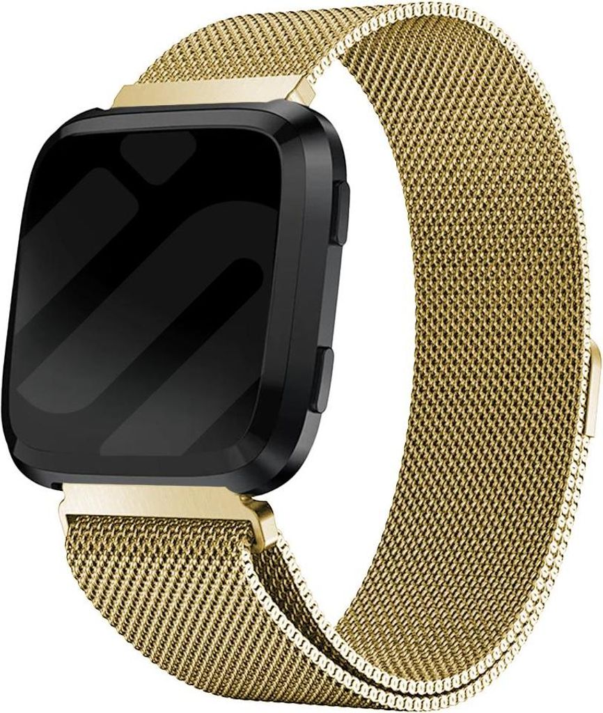 Strap-it Milanese Armband - Kompatibel mit Fitbit Versa Armband Ersatzarmband Edelstahl - Magnetverschluss - Hochwertiges Material - für Fitbit Ve...