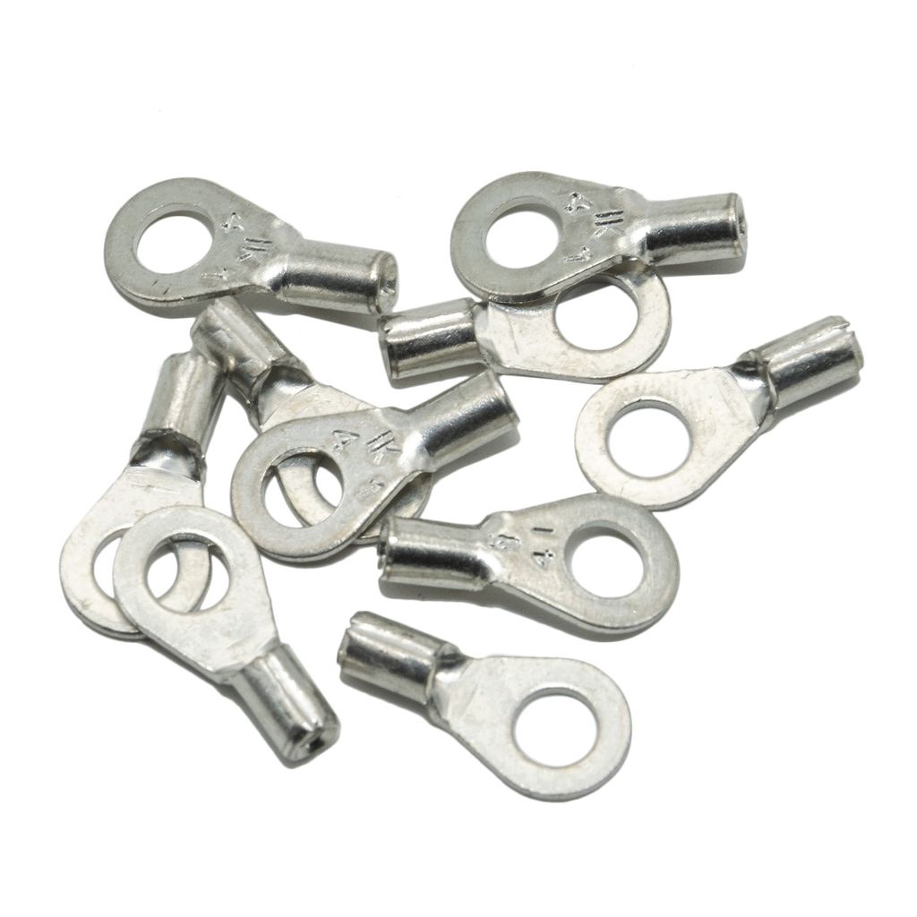VPE 10x Quetschkabelschuh KS4x1- für M4-Gewinde - z.B. für Mokick, Kabelbaum, Motorrad - für Drahtquerschnitt 0,5-1 mm²
