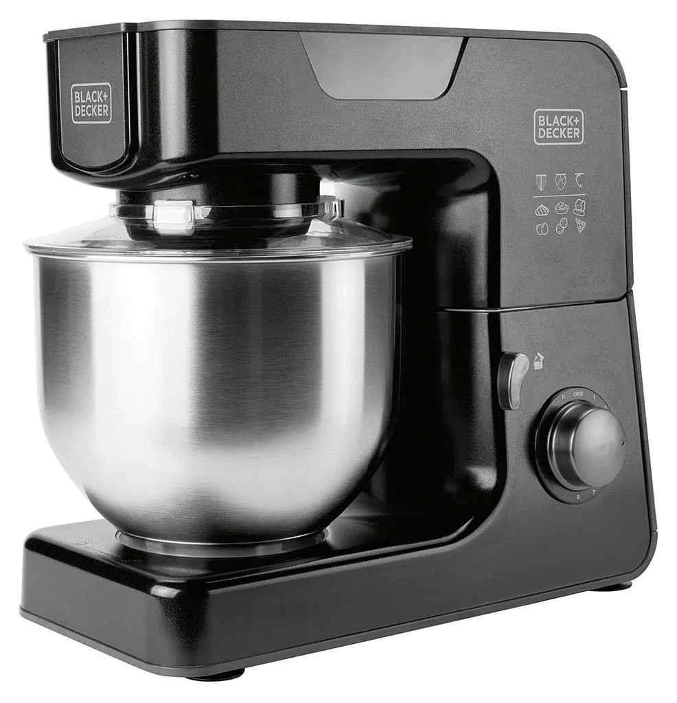 Robot pâtissier Black+Decker BXKM1000E noir 5.2L 1000W pour pâtisser