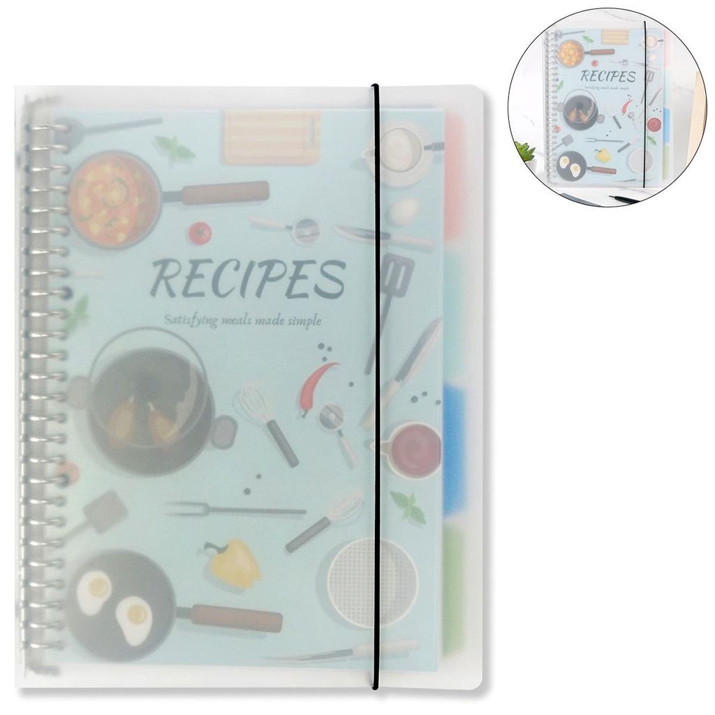 Leeres Kochbuch A4 – Robust Hardcover, wasserabweisend, flach liegend, für persönliche Rezepte & Geschenkideen, Küche & Hobby