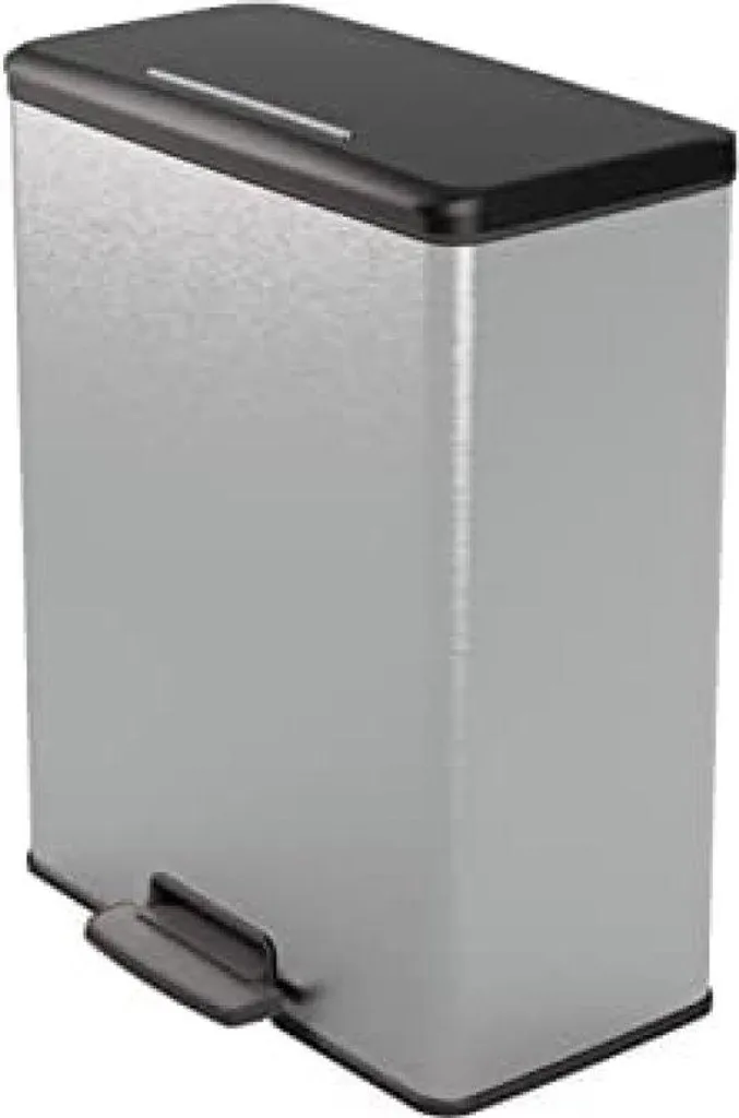 Poubelle de bureau design 50 cm en inox - Idéal pour intérieur moderne