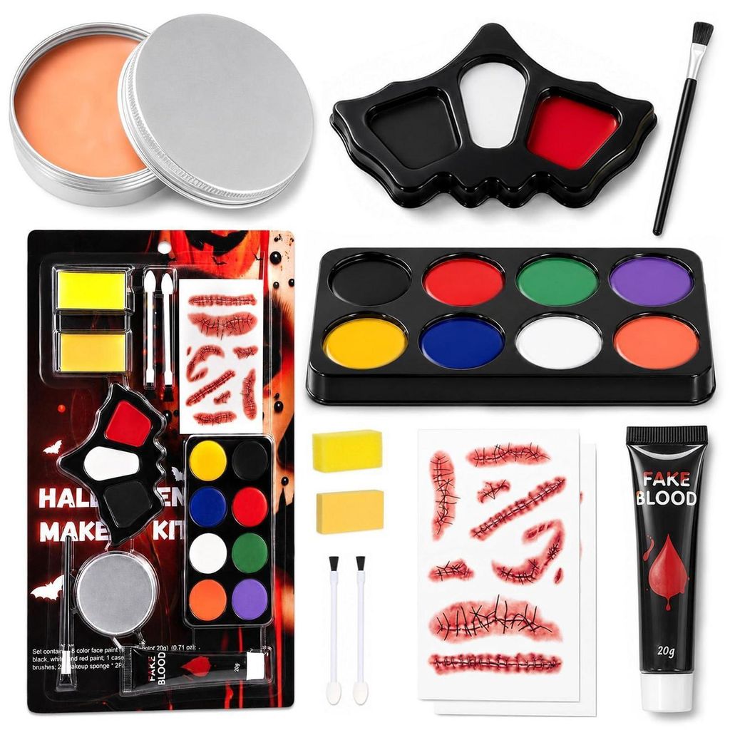 Sada na líčenie na Halloween, obsahujúca umelú krv, Obrázok produktu 