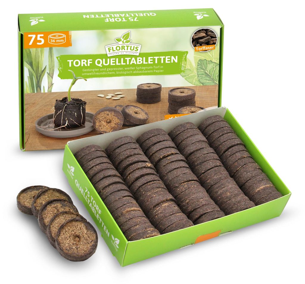 Artikelbild 1 von '36 mm Torf Quelltabletten' aus der Kategorie Torf Quelltabletten